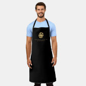 Luxe Gold Catering Logo Restaurant, Koch, Lebensmi Schürze (Getragen)