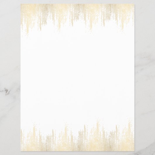 Luxe Gold Confetti Rain Muster Flyer (Hinten)