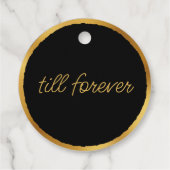 Luxe Gold Edge Black Vielen Dank Namen Datum Geschenkanhänger (Rückseite)