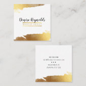 LUXE GOLD EDGED stilvolle moderne Chef-Chic Quadratische Visitenkarte (Vorne/Hinten)