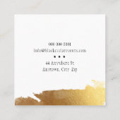 LUXE GOLD EDGED stilvolle moderne Chef-Chic Quadratische Visitenkarte (Rückseite)