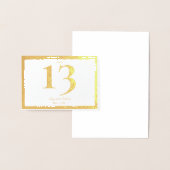 Luxe Gold Fett Edge Faltfalte Tischnummer (Anzeige)