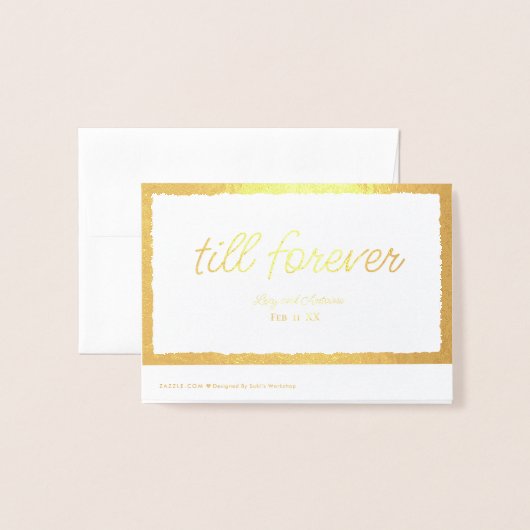 Luxe Gold Fett Edge Faltfalte Tischnummer (Rückseite mit Umschlag)