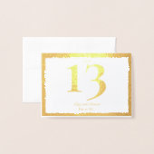 Luxe Gold Fett Edge Faltfalte Tischnummer (Vorderseite mit Umschlag)