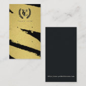 LUXE GOLD FOIL BRUSH STROKE 2 STUD EARRING DISPLAY VISITENKARTE (Vorne/Hinten)