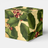 Luxe Gold Foil, Green Holly, Red Berries Fevor Box Geschenkschachtel (Rückseite)