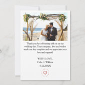 Luxe Gold Foil Wedding Dankeschön Card mit Foto Dankeskarte (Rückseite)