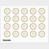 Luxe Gold Glitzer Birthday Favor Sticker Label (Blatt)