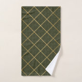 LUXE GOLD GREEN WAVE GRID BATH TOWEL SET (Handtuch)