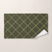 LUXE GOLD GREEN WAVE GRID BATH TOWEL SET (Handtuch)
