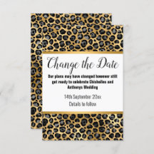 LUXE GOLD LEOPARD POSTPONEMENT CARD