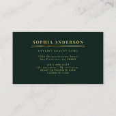 Luxe Gold Logo Kreis Foliage Skriptbus Visitenkarte (Rückseite)