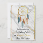 Luxe Gold Marmor Einladung (Rückseite)