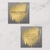 Luxe Gold mit Imitaten Metallic Quadratische Visitenkarte (Vorne/Hinten)