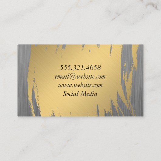 Luxe Gold mit Imitaten Metallic Visitenkarte (Rückseite)