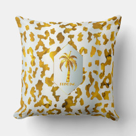 Luxe Gold Palm Safari Chic Decorative Kissen