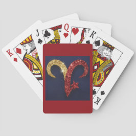 Luxe Gold Red Aries Card Deck Spielkarten
