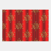 Luxe Gold Snowflakes Weihnachten Geschenkpapier Set (Vorderseite)
