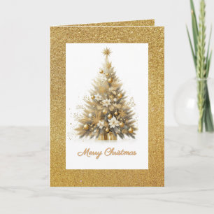 Luxe Gold Sparkle Weihnachtsbaum Gruß Feiertagskarte