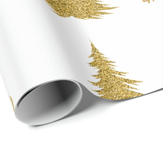 Luxe Gold Tree Geschenkpapier (Rolleneckpunkt)