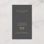 Luxe Gold-u. graue Visitenkarte (Rückseite)