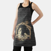 Luxe Gold Weihnachtskrippe Schürze (InSitu)