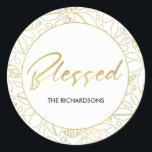 LUXE GOLD WHITE HOLLY BERRIES CHRISTMAS BLESSED RUNDER AUFKLEBER<br><div class="desc">EINZIGARTIGE,  MODERNE,  ZEITGENÖSSISCHE,  TRENDY,  MINIMAL,  BOLD,  BRIGHT,  FUN,  CHEERFUL Produktpalette und koordinierte Kollektionen. Hoffe,  dass du...  Für weitere Anpassungen oder andere passende Artikel kontaktieren Sie mich bitte unter yellowfebstudio@gmail.com</div>