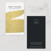 LUXE GOLDFOLIE BRUSH STROKE 2 STUDIERENDE ANGEBOTU VISITENKARTE (Vorne/Hinten)