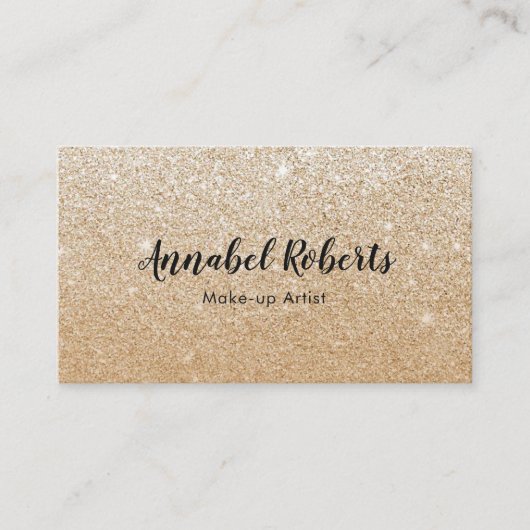 Luxe GoldGlitzer-Geschäftskarte Visitenkarte (Vorderseite)