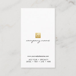 Luxe Goldlogo-Kalligraphie-Minimalistische Visitenkarte