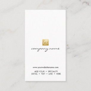 Luxe Goldlogo-Kalligraphie-Minimalistische Visitenkarte
