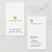 Luxe Goldlogo-Kalligraphie-Minimalistische Visitenkarte (Vorne/Hinten)