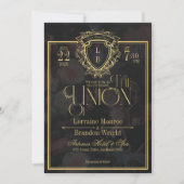 Luxe Gothic Romance Wedding Invitation Einladung (Vorderseite)