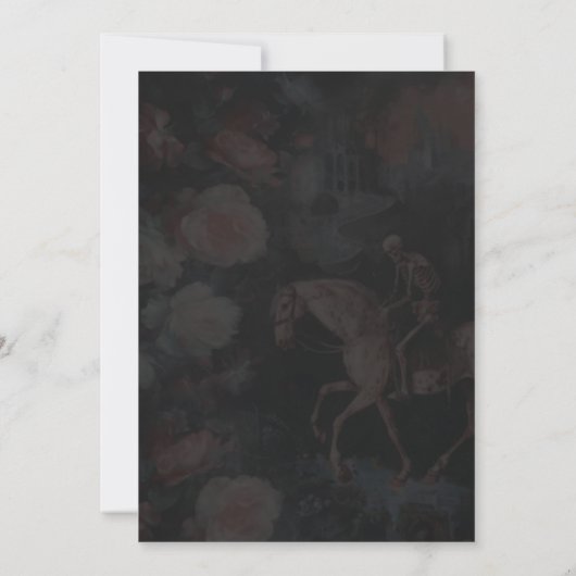 Luxe Gothic Romance Wedding Invitation Einladung (Rückseite)