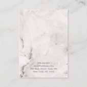 Luxe Grau-Marmor-Schmuck Visitenkarte (Rückseite)