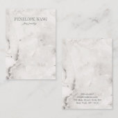 Luxe Grau-Marmor-Schmuck Visitenkarte (Vorne/Hinten)