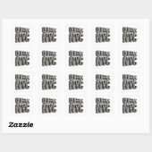 Luxe Grau QUEENS NYC Aufkleber Kunst (Blatt)