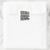 Luxe Grau QUEENS NYC Aufkleber Kunst (Tasche)