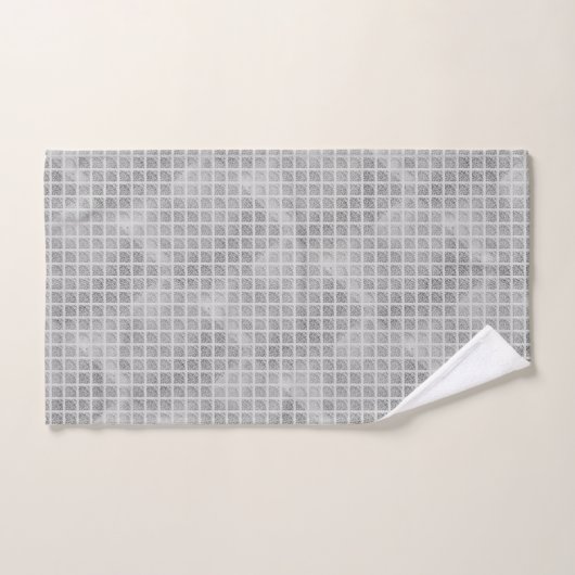 LUXE GRAY GRID PATTERN HAMPTON TOWEL SET (Handtuch)