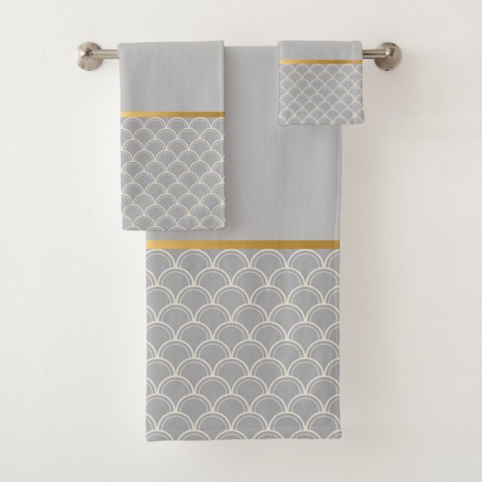 LUXE GRAY MERMAID INSPIRIERT BADEZIMMER TOWEL SET (Insitu)