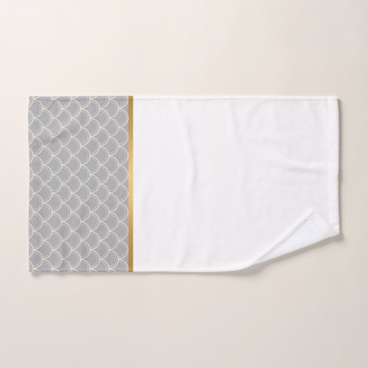 LUXE GRAY MERMAID SCALE 2 BADEZIMMER TOWEL SET (Handtuch)