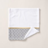 LUXE GRAY MERMAID SCALE BADEZIMMER TOWEL SET (Waschlappen)
