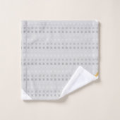 LUXE GRAY WHITE SQUARE PATTERTOWEL SET (Waschlappen)