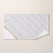 LUXE GRAY WHY ZICKZACK GOLD BATH TOWEL SET (Handtuch)