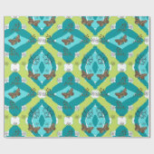 Luxe green garden art geschenkpapier (Flach)