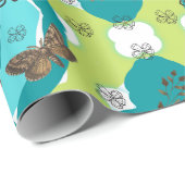 Luxe green garden art geschenkpapier (Rolleneckpunkt)