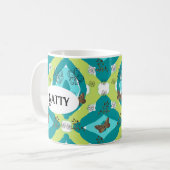 Luxe green garden art kaffeetasse (Vorderseite Links)