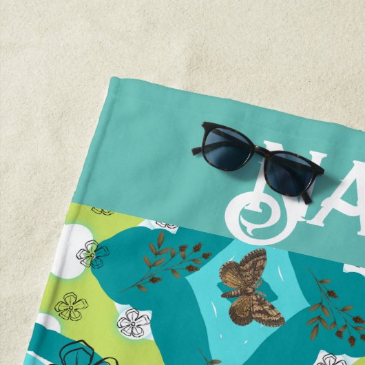 Luxe green garden art strandtuch (Beispiel)