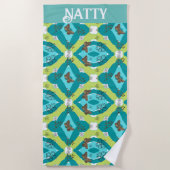 Luxe green garden art strandtuch (Vorderseite)