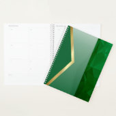 Luxe Green Geometric Gold Abstrakt Planer (Anzeige)